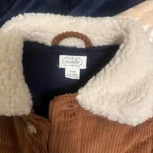 Mud Pie Brown Kids Jacket with Cream Collar